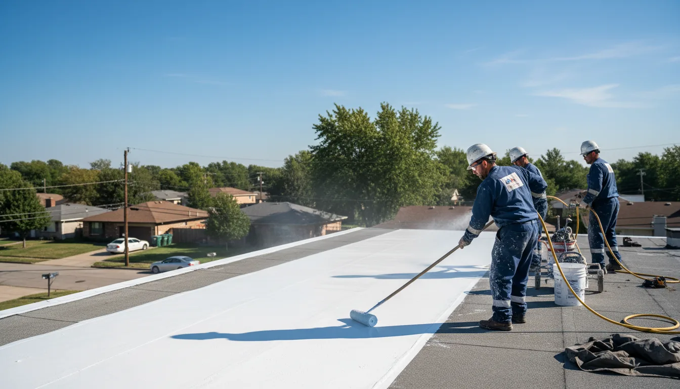 Commercial roof coating in Robertsville, OH near me